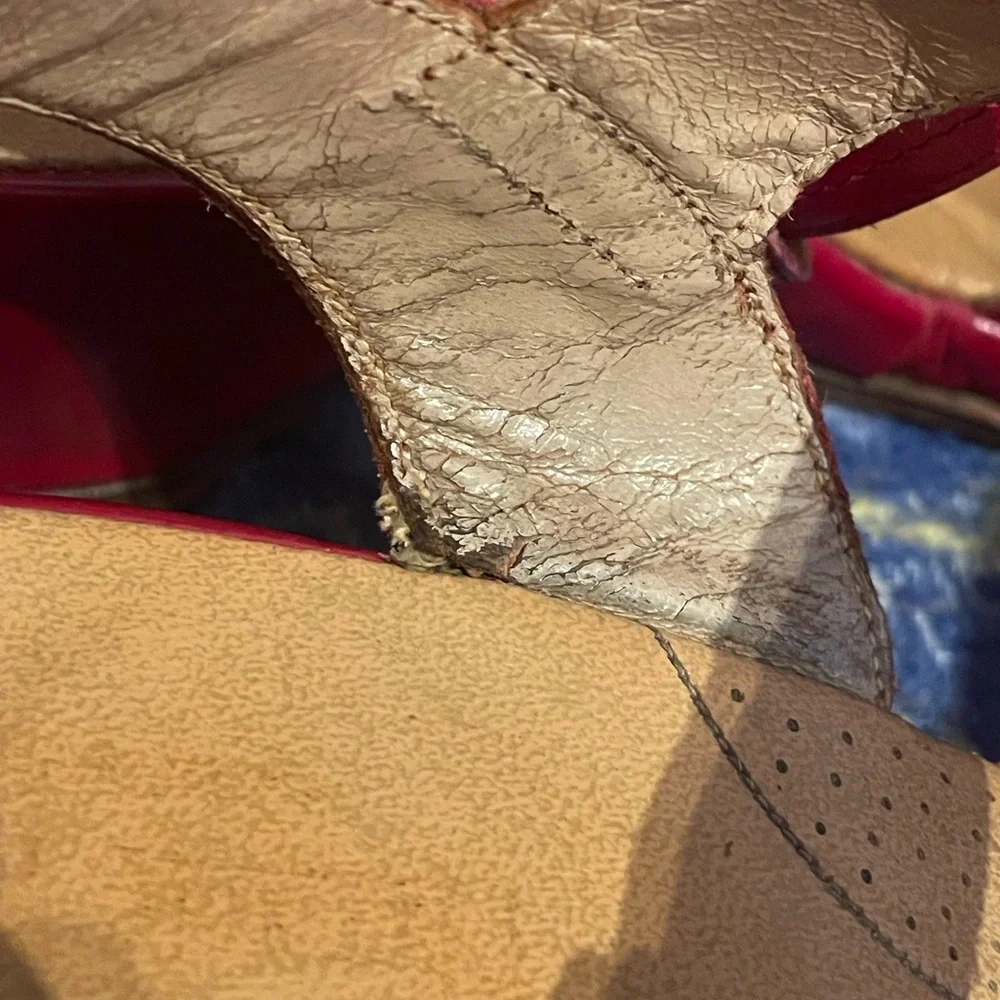 1950s red wedges / sandals! - Picture 8 of 11
